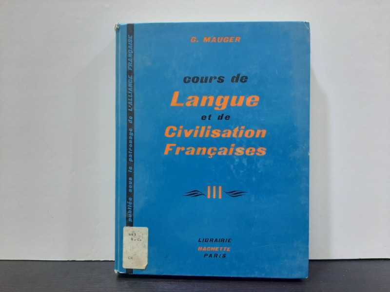 cours de Langue et de Civilisation Francaises
