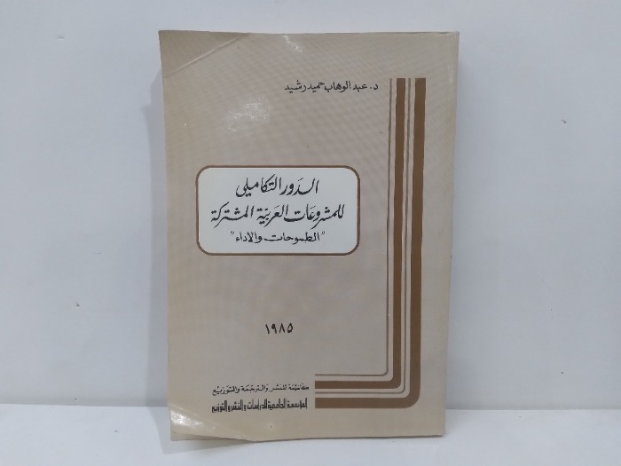 الدور التكاملي للمشروعات العربية المشتركة