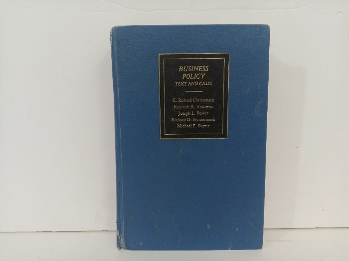 BUSINESS POLICY TEXT AND CASES