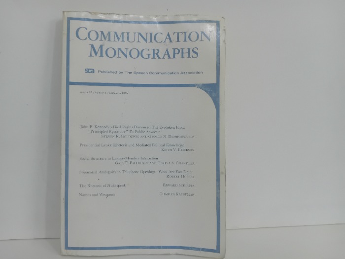 COMMUNICATION MONOGRAPHS